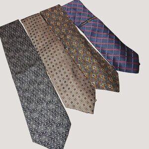 Vintage Mens Silk Tie Lot Tommy Hilfiger Fratelli Hunting Horn Donald J. Trump